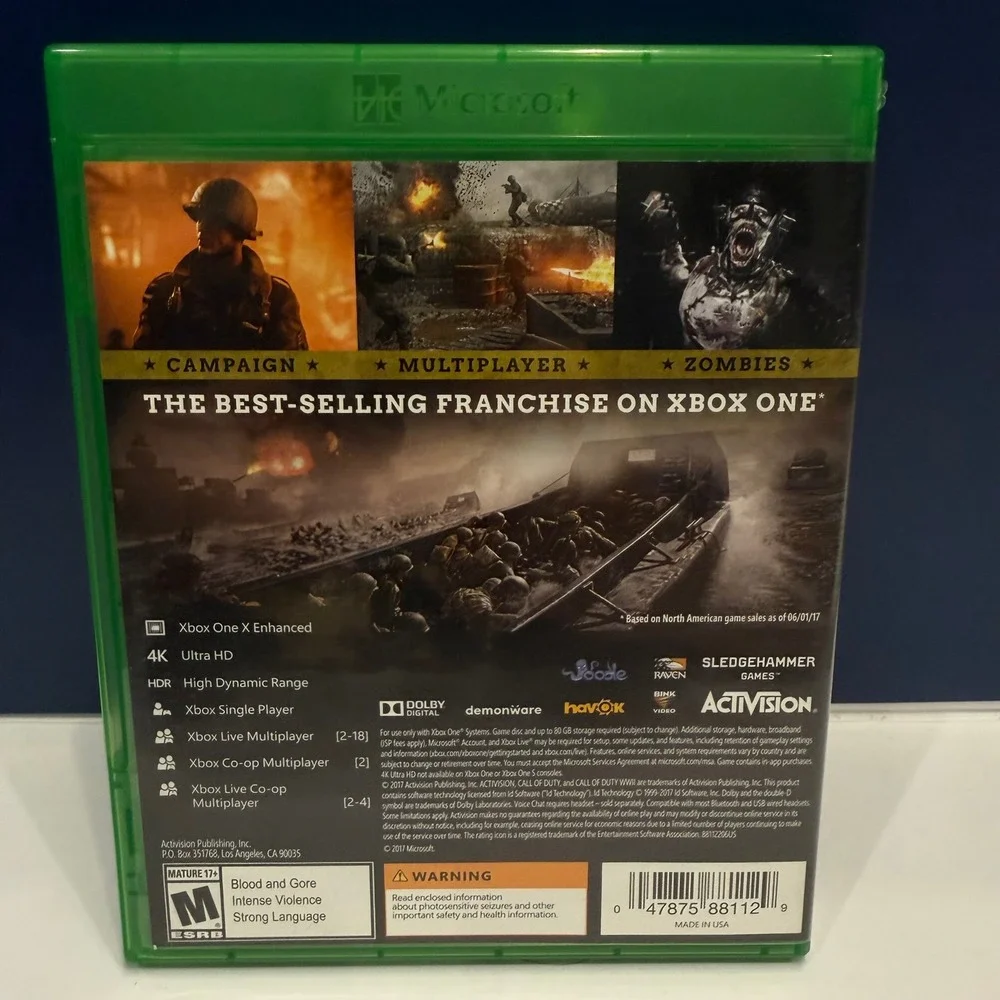 Call of Duty WWII Xbox One COD WW2 Activision Sledgehammer Games Complete